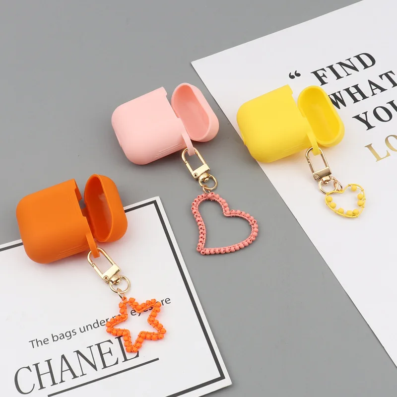 Мода Любовь звезды брелок для ключей наушники чехол Apple аксессуары airpods