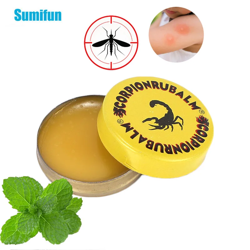 

1Pcs 4g Scorpion Balm Mint Cooling Oil Cream Relieve Headache Dizziness Cold Ointment Mosquito Bites Anti Itching Care Plaster