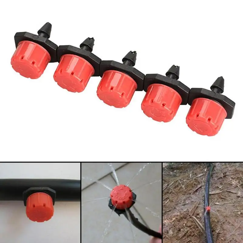 100 шт./компл. Регулируемая капельница с микро потоком капельная головка 1/4 дюймов