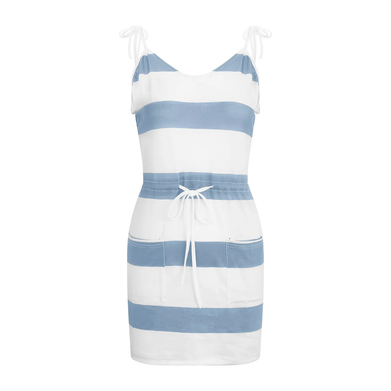 

Woman clothes Fashion Casual V-Neck Short Sleeve Strap Open Back Sexy Print Dress Streetwear Sundress Knitted Dress Robe