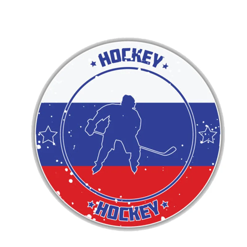 

Creative Car Sticker Russia Flag Hockey Sport Car Styling Decal Accessories Vinyl PVC 13cm*13cm Motorcycle Waterproof Windshield