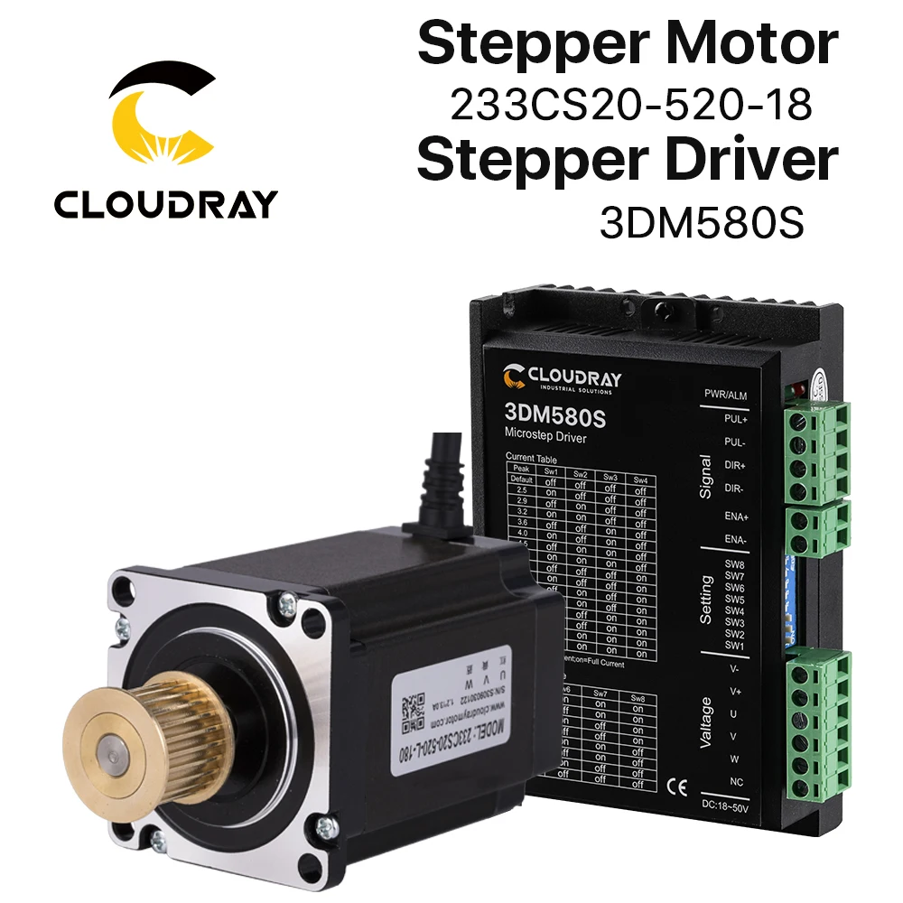 Nema do Motor de Passo 2.0n.m com Engrenagem para Cnc Cloudray Fase Stepper Motor Driver Kit 3 1.0n.m – Router Gravura Fresadora 23