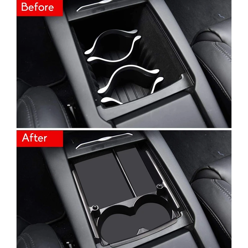 

for Tesla Model S / Model X 2016-2020 Center Console Storage Box Insert Organizer Tray Cup Holder Accessories