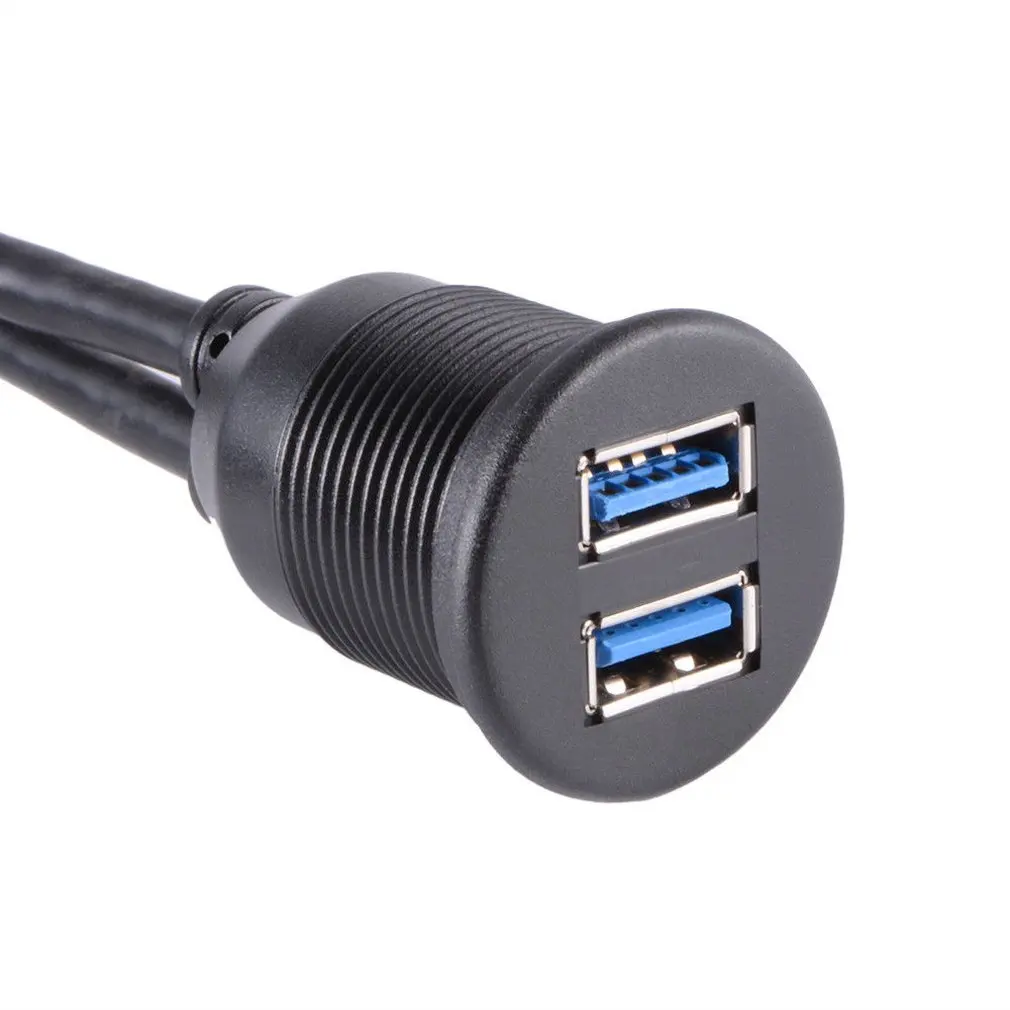 2 USB3.0 порта Мужской до Женский Кабель Удлинитель Автомобильная приборная панель