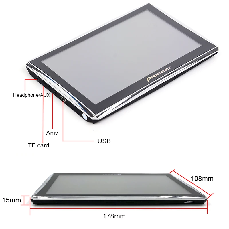 7 дюймов HD автомобиль грузовик GPS навигации FM 4 Гб + 128 М DDR автомобиля последнюю