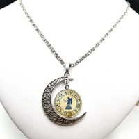 2020 creative retro ancient greek mythology starry sky 12 constellation cabochon glass moon pendant clavicle chain necklace