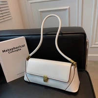solid color pu leather handbags for women 2021 shoulder bag female small elegant totes lady handbag luxury underarm bag