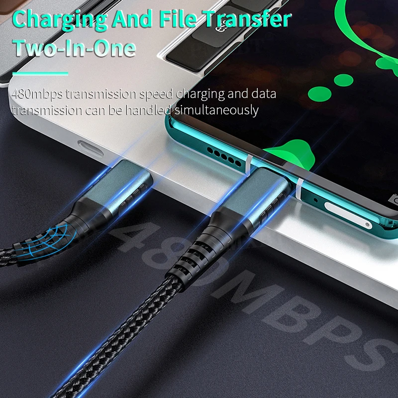 USB C к Type кабель 3A 60 Вт PD Quick Charge 3 0 c для Xiaomi mi 10 8 Pro Samsung S20 Plus Ultra Macbook кабель|Кабели