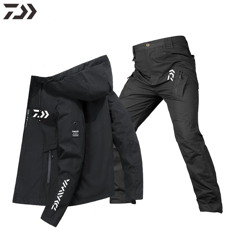

New Daiwa Fishing Clothes Breathable Quick Dry Fishing Suit Multi-pocket Pants Outdoor Hiking Camping Fishing Clothing