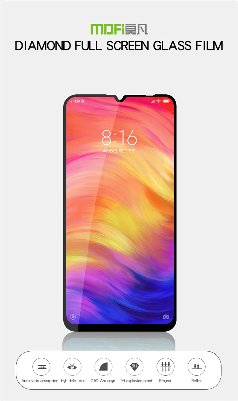MOFI для Xiao mi cc9 9T 8 8SE 9 9SE закаленное стекло полное покрытие экрана закаленное стекло Защита экрана для mi play Black Shark