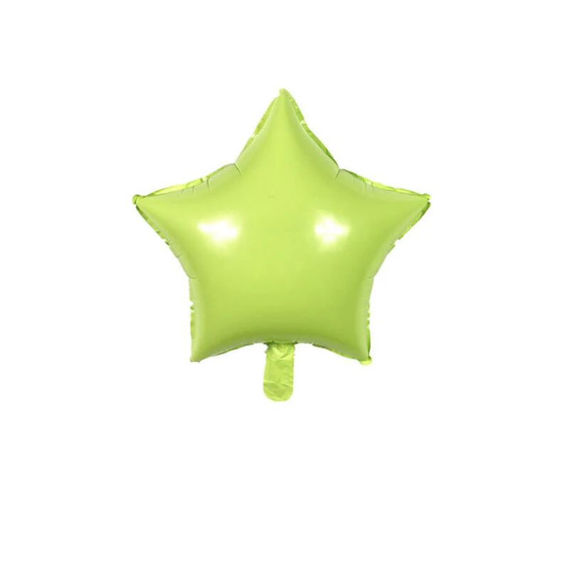 fruit-green Новинка, 5 шт., 18 дюймов, макарон, конфетный цвет, звезда, сердце, фольгированные фигурные шары, день рождения, вечеринка, вечеринка, девочка, свадебные украшения воздушные шары - Цвет: fruit-green
