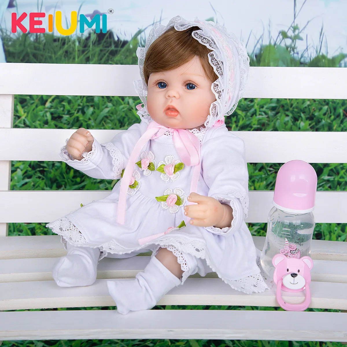 

KEIUMI Reborn Doll Baby 42cm Real Size Realistic Baby Dolls Cloth Body Lifelike Toddler Dolls Toys Girls Christmas Original Doll