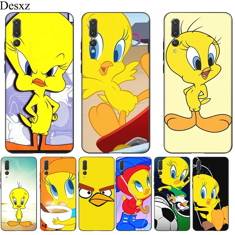 Mobile Phone Case Silicone For Honor Note 10 View 20 6A 7A 7C 7X 8 8X 8C 9X 9 Lite Pro Cover Yellow Bird Cartoon Tweety Bag | Мобильные