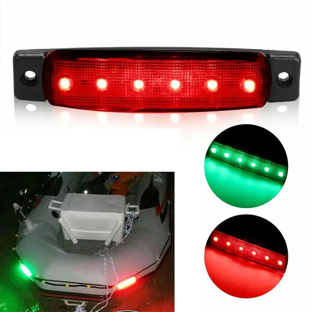 

4pcs Led Long Strip Side Lights Waterproof Boat Navigation Port And Starboard Lights Car Truck Side Lamps Car Lights Accessories