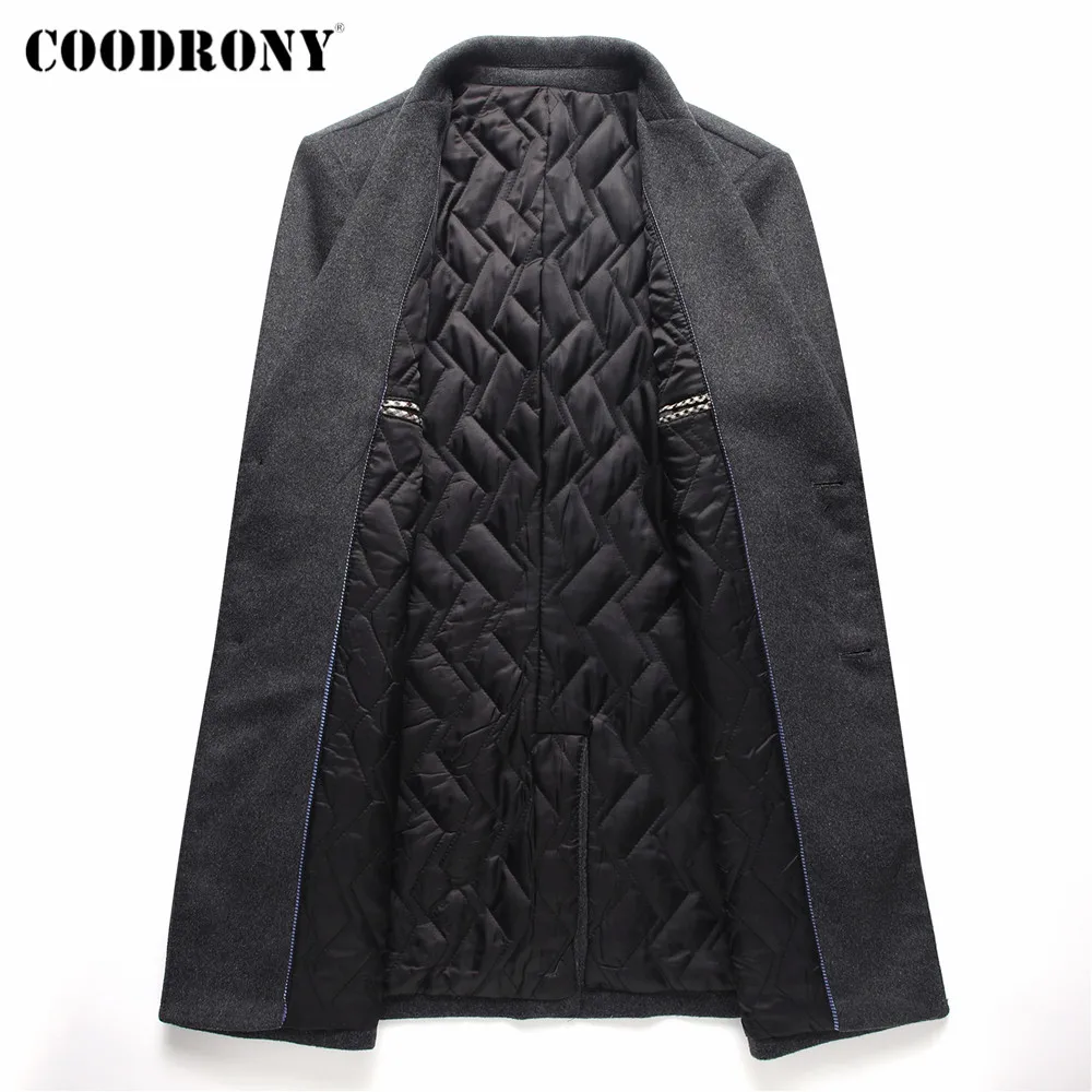COODRONY брендовая зимняя куртка плотное теплое шерстяное пальто Мужская одежда