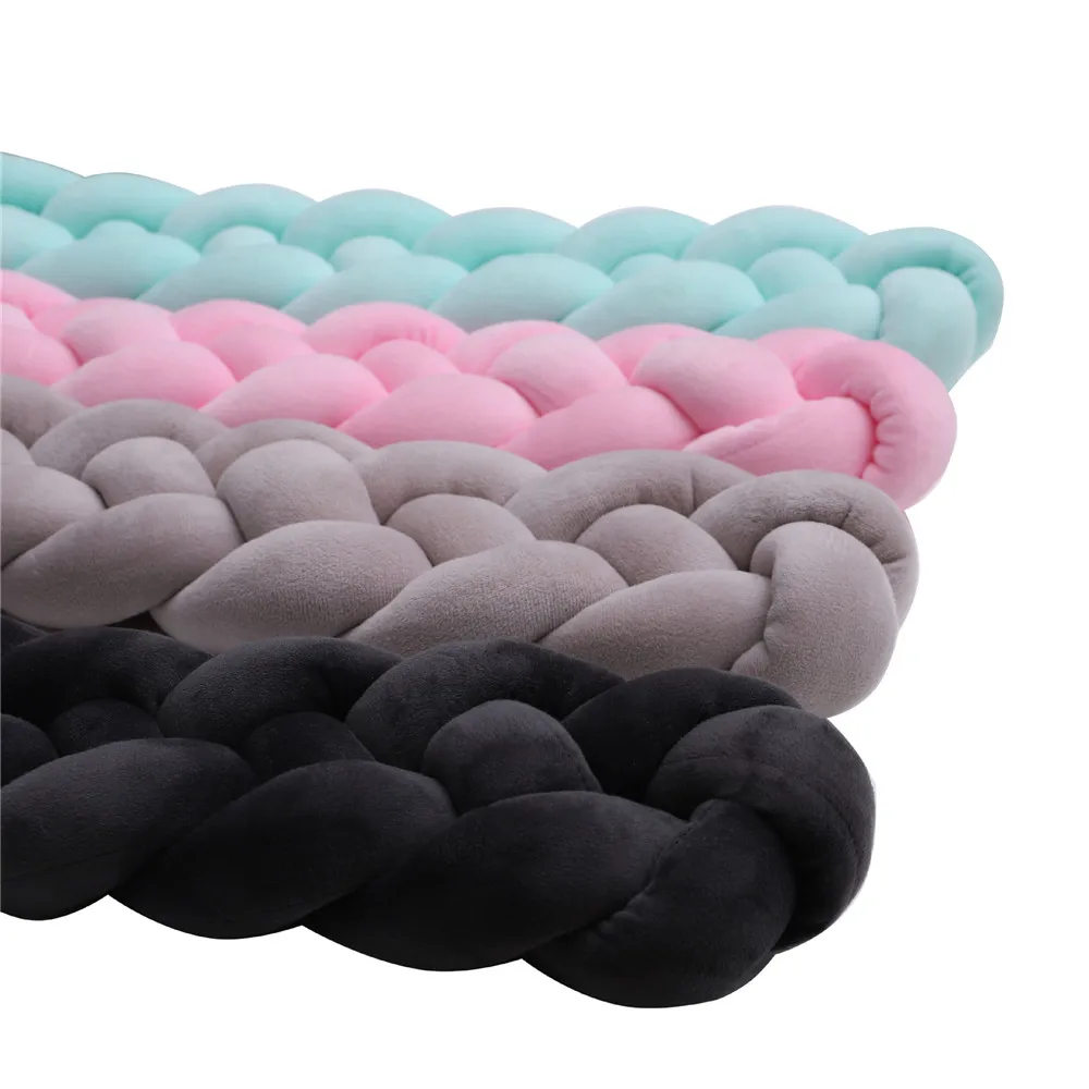 

Baby Bed Bumper Braid Knot Pillow Cushion Bumper for Infant Crib Protector Cot Bumper Room Decor