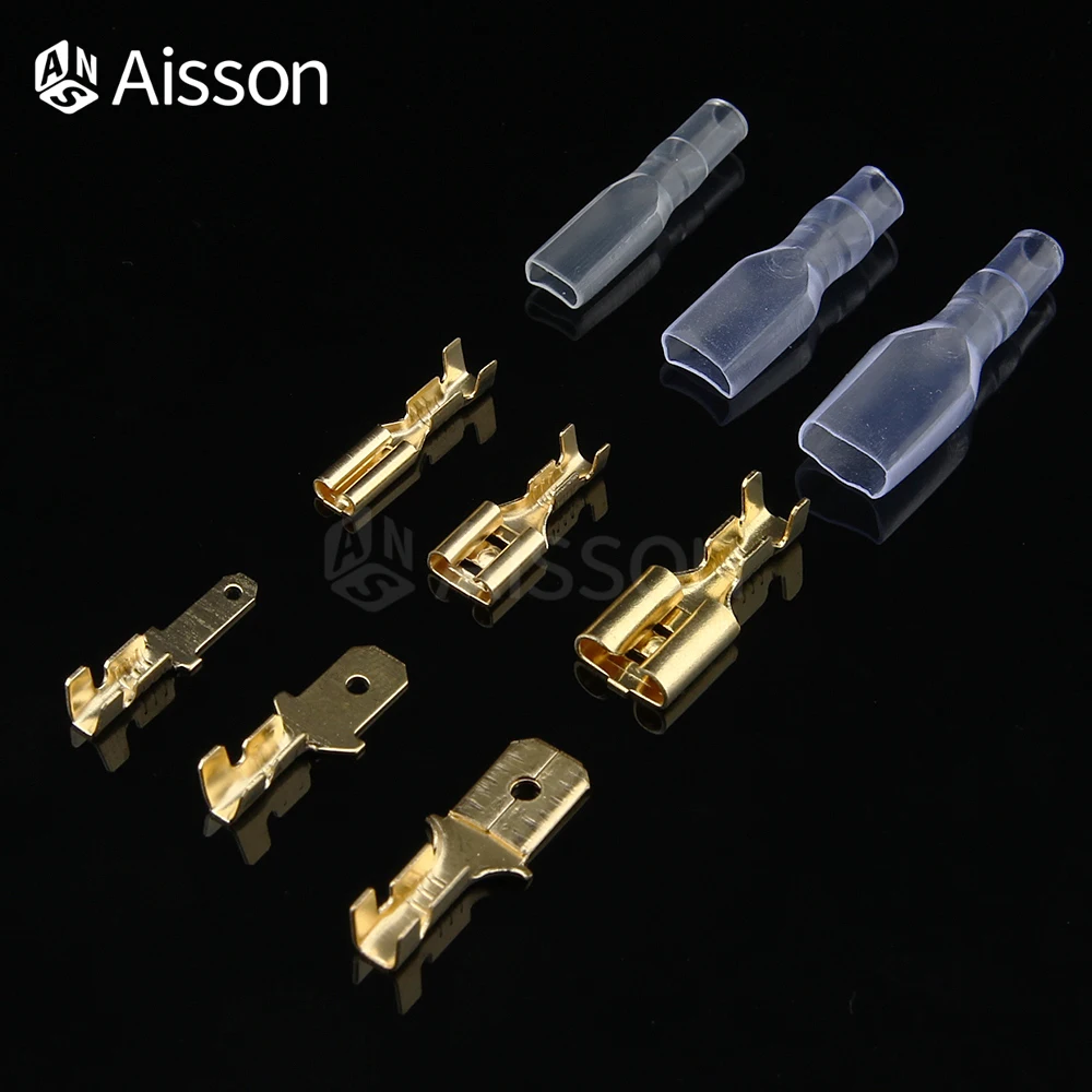 

10pcs/Lot 2.8mm 4.8mm 6.3mm The Insulating Insert Spring Male Female Terminal Of The Plug With Transparent Cover