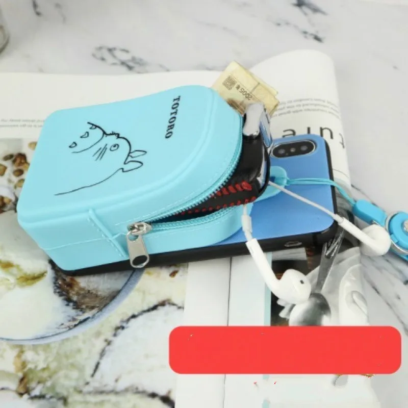 Кошелек на молнии с мультяшным рисунком для телефона чехол для iPhone 6 6s Plus 7 8 Plus X XR XS Max Мягкий ТПУ+ силикон кошелек для монет Чехол