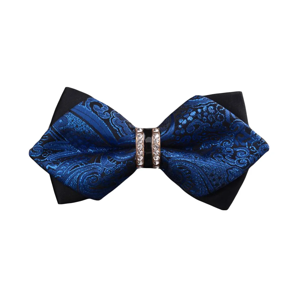 Мужской Блестящий галстук-бабочка с бриллиантовым наконечником в горошек узором