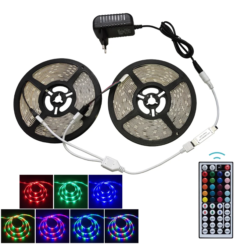 RGB светильник лента Светодиодная гибкая с диодами 12 в пост. Тока 5/10/15