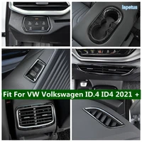 head lights lamp switch button cup holder cover trim garnish for vw volkswagen id 4 id4 2021 2022 stainless steel accessories