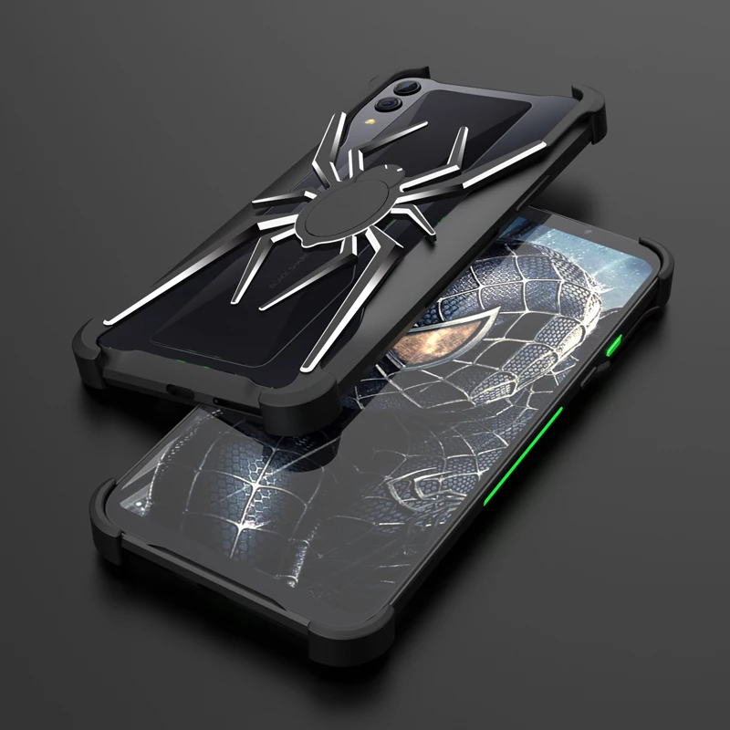 Стильный металлический чехол с пауком для Black Shark 2, роскошный тонкий жесткий алюминиевый металлический бампер, чехол Xiaomi Black Shark 2 Pro