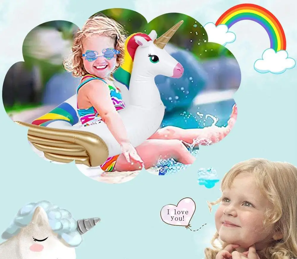 

Надувной Единорог, летающая лошадь, плавающий мяч из ПВХ, детский бассейн, Забавный надувной круг для плавания, игрушки для девочек и мальчи...