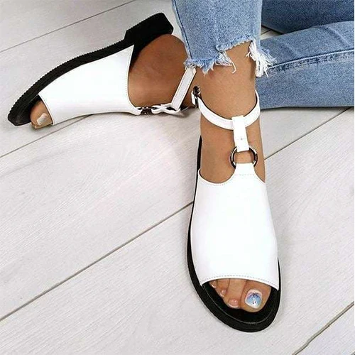 

Sandals Women Summer 2021 Shoes Big Size 43 Female Casual Fashion Shoes Ankle Buckle Sandal Non-slip Beach Sandals