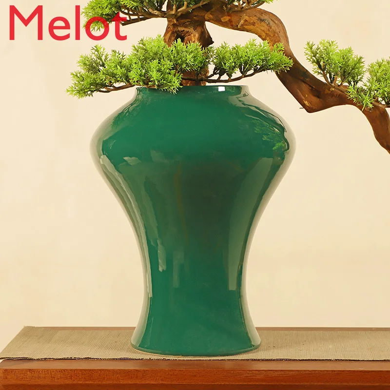 

Chinese Style Artificial Greeting Pine Maple Leaf Bonsai Hallway Living Room Greenery Landscape Decoration Ornaments
