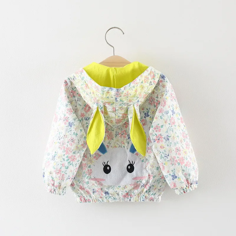 Куртка с капюшоном и ушками для маленьких мальчиков девочек ветровка на весну