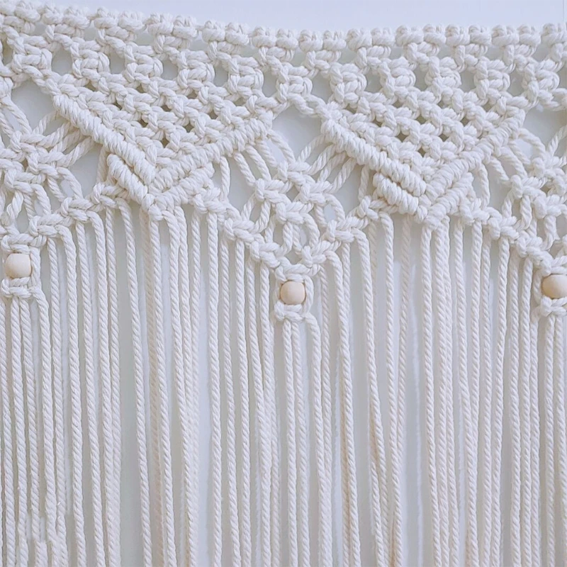 

Long Tassel Woven Tapestry Wall Hanging Boho Macrame Rope Bohemian Home Decorations Bedroom Hand Knotted Rope Home Bedroom Decor