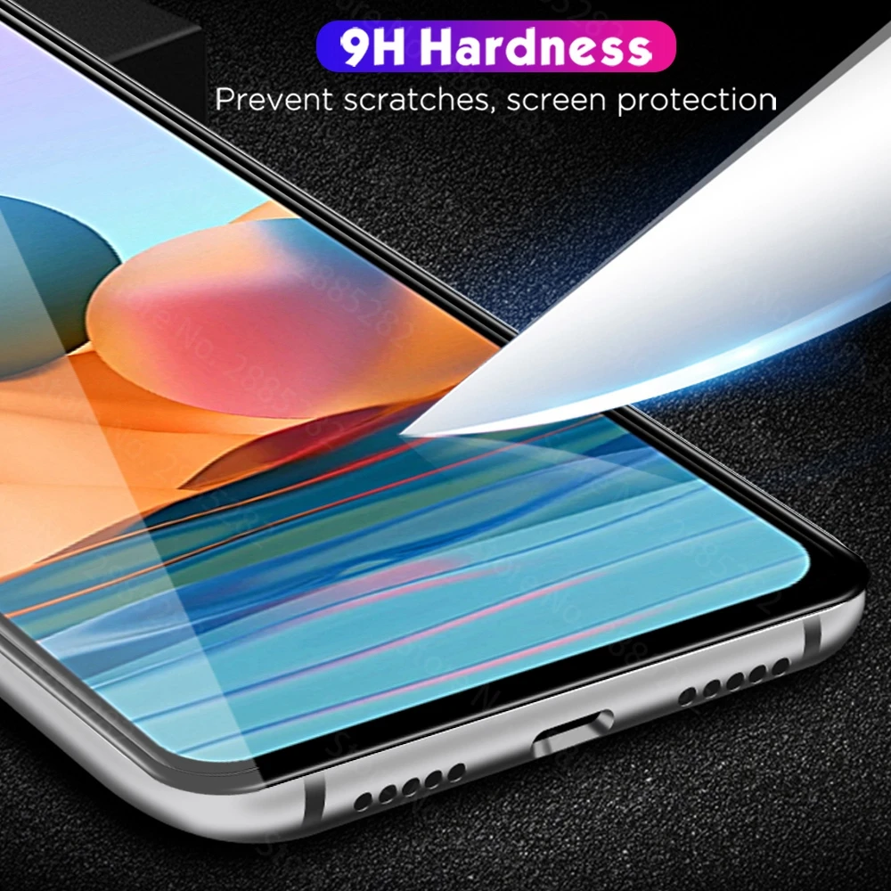 Защитное стекло 9D для Xiaomi Redmi Note 10 Pro Max пленка с полным покрытием 10S 9S 8T 9 8 7 6 5 3 шт. |
