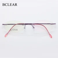 bclear ultralight women memory titanium rimless frames ip titanium quality frameless fashion optical frame prescription eyewear