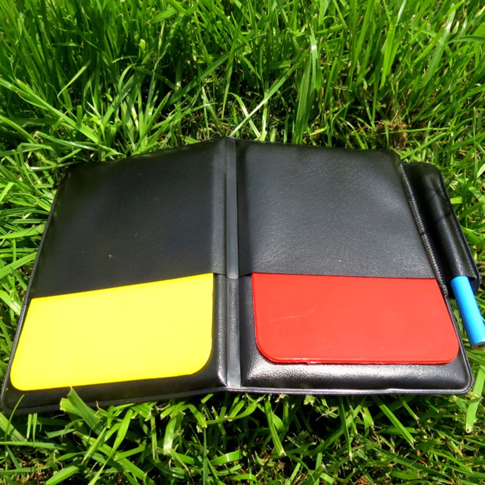 

Red Yellow Set Referee Set Football Referee Flag Side Coin Judge Flipping Set