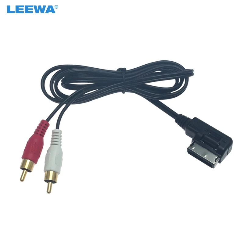 LEEWA автомобильный MDI/AMI интерфейс для 2 RCA Мужской AUX кабель Volkswagen Audi A6L/Q5/Q7/A8/S5/A5/A7/R8