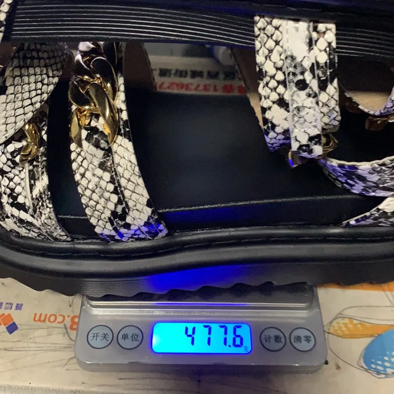 

Sandals Women Summer 2021 New Retro Snake Flat Platform Ladies Wedge Women's Shoes Casual Buckle Strap Chain Female Plus Size