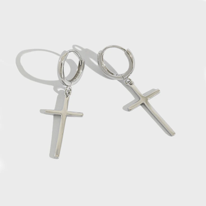 

Luxury New Vintage Cross Pendant Earrings 925 Sterling Silver Minimalist Vintage Earrings For Women High Quality Fashion Jewelry