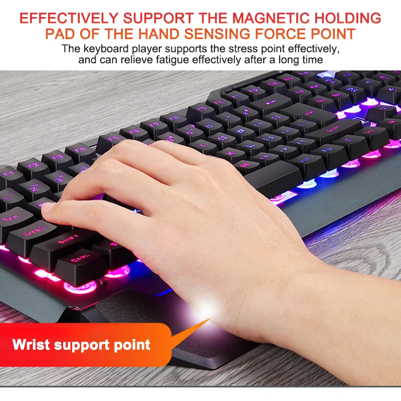 Механическая клавиатура RGB светодиодный подсветка Plug And Play белая/черная Игровая Клавиатура эргономичный дизайн водонепроницаемая игровая клавиатура