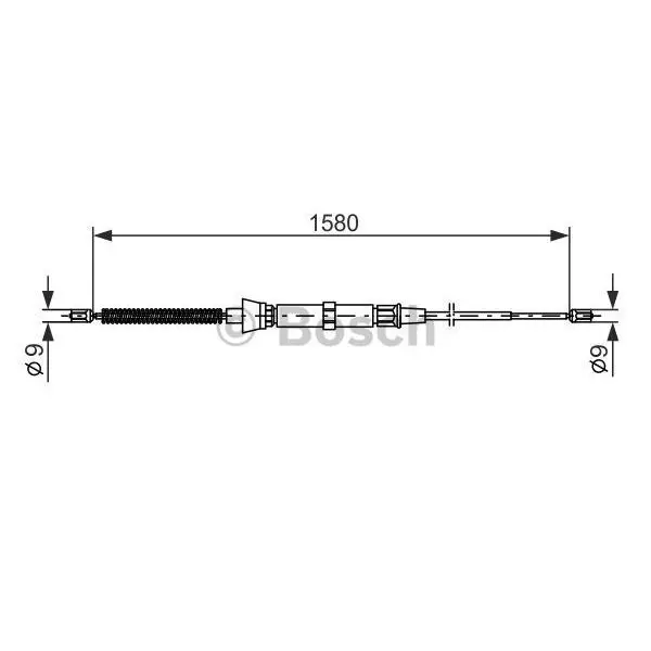 Brake cable SKODA FABIA 07 VW POLO 1580 BOSCH 987 | Автомобили и мотоциклы