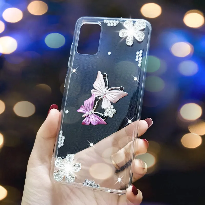 Чехол для телефона с 3d-бабочкой Samsung Galaxy M21 M31 A31 A41 A51 A71 5G A3 A5 A7 2016 2017 J2 A2 J7 Core сделай