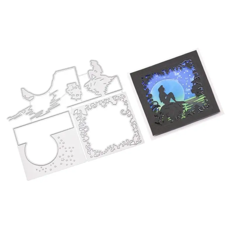 Ночное небо металлические Вырубные штампы девушка Луна Звезда вырубной