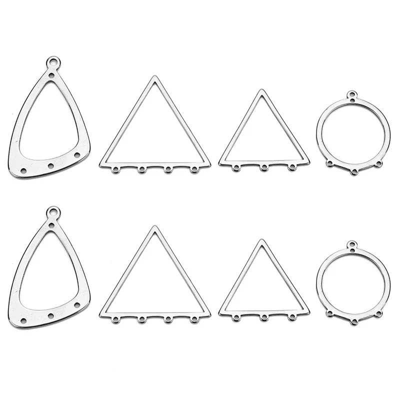 10 шт./лот треугольные капли воды из нержавеющей стали Форма Пустые Подвески