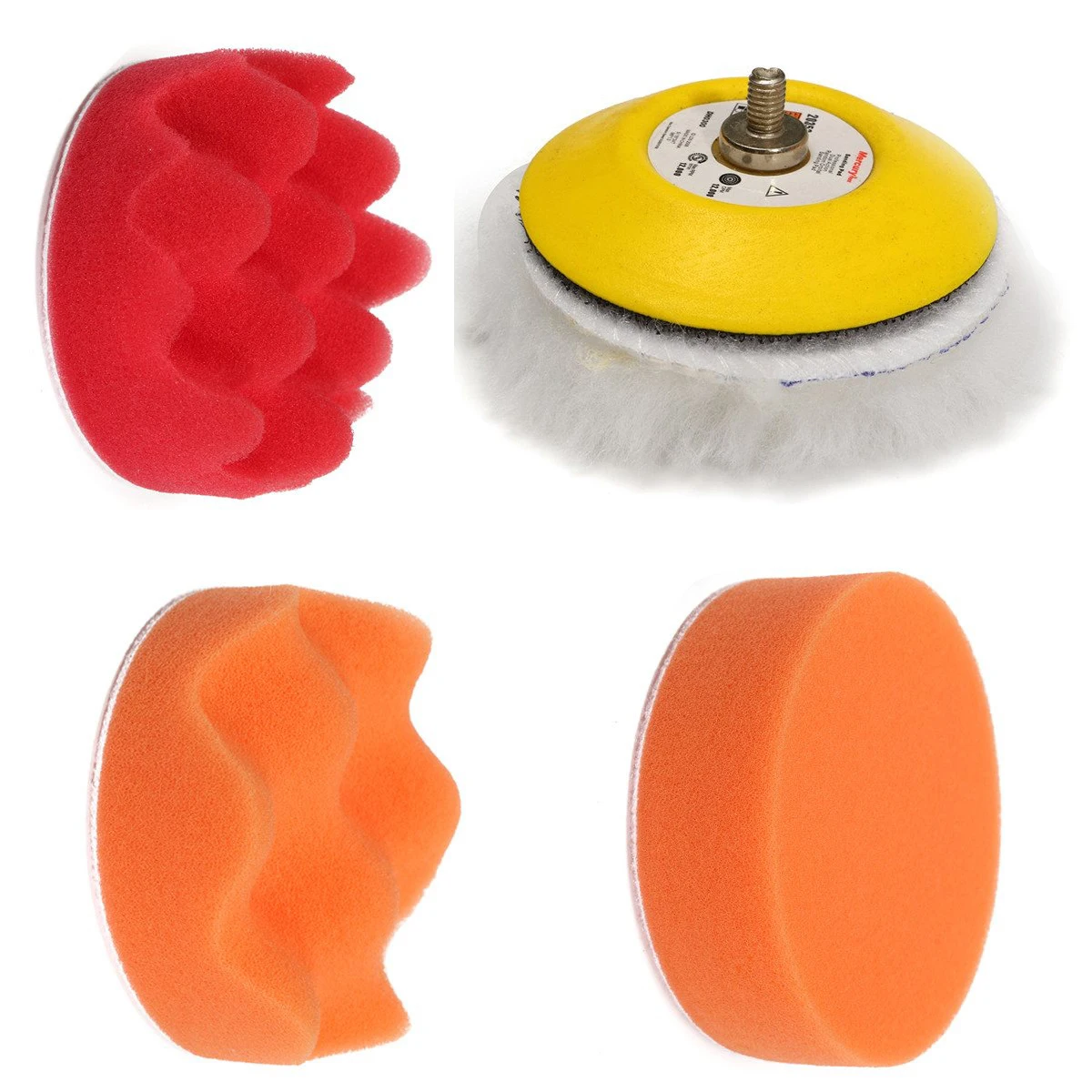 Чистящая губка + шерсть 80 мм для полировки полировальный круг набор автомобиля 3