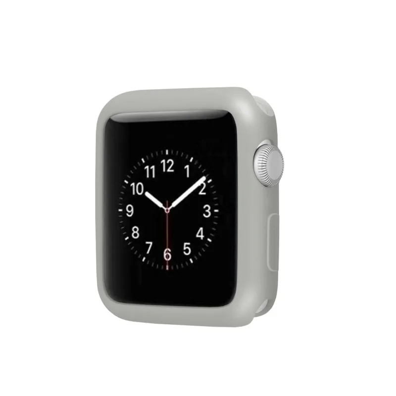

17 Colors Soft Silicone Protective Shell For Apple Watch 1/2/3/4/5/6 38mm 40mm 42mm 44mm Fashion Shockproof Watch Case Accessory