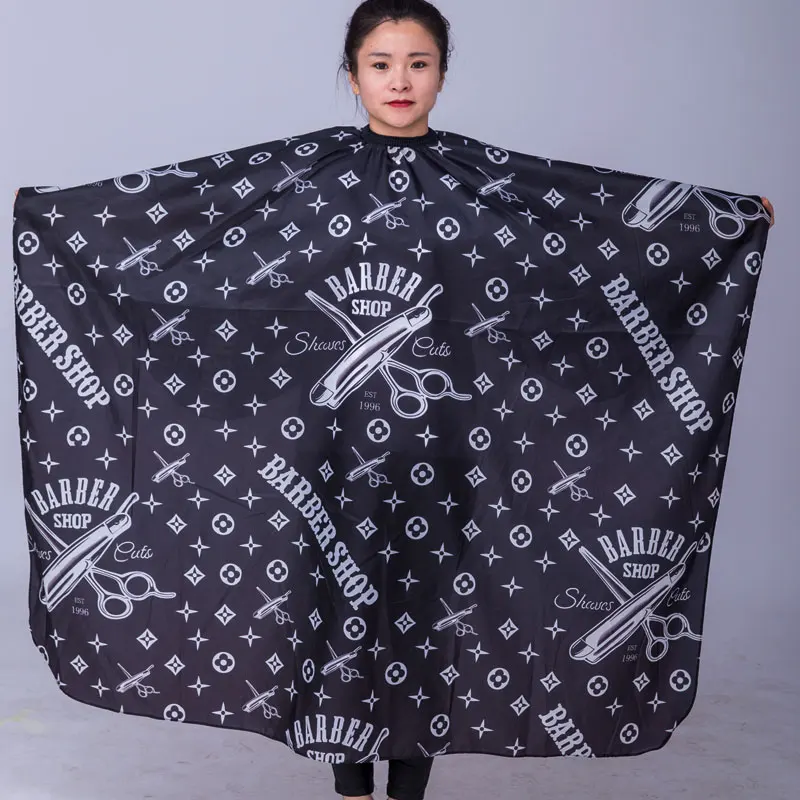 Плащ-накидка для парикмахеров, профессиональный резки волос, водонепроницаемый материал, салонная накидка-халат для парикмахеров, для взрослых.