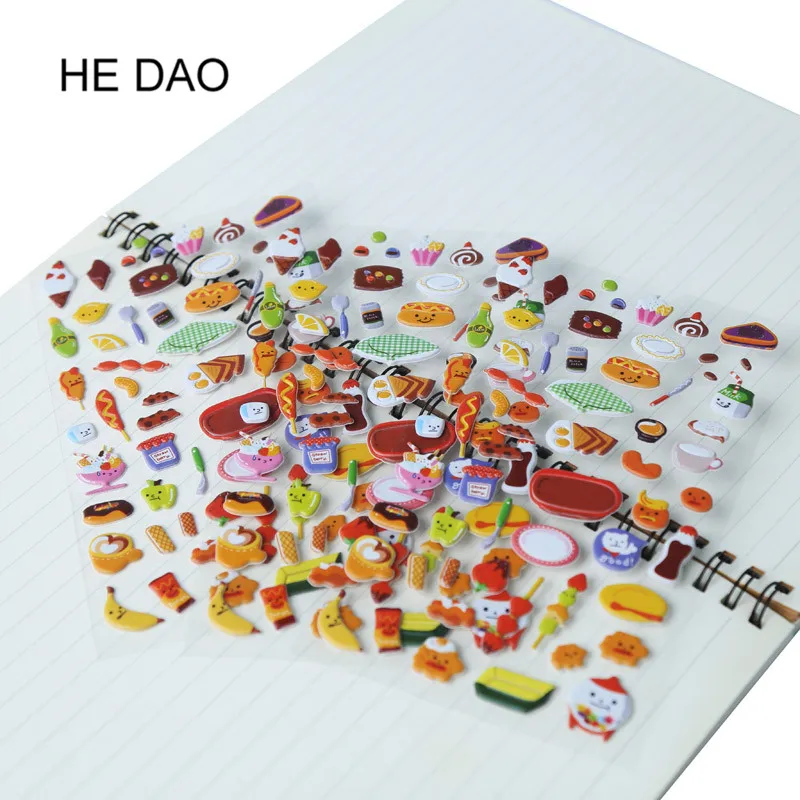 1 шт. милые наклейки объемные 3D рисунки из мультфильма ПВХ девочки/Мальчики День