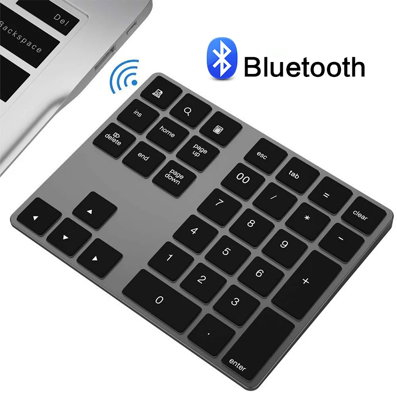 Алюминиевый сплав 34 клавиши Bluetooth беспроводная клавиатура портативная