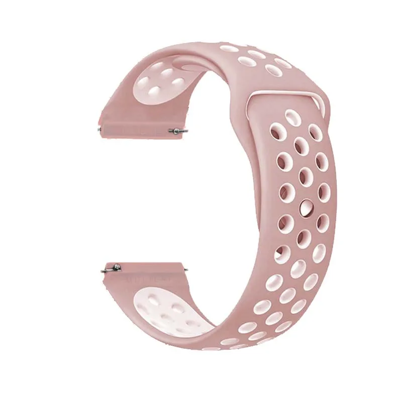 20 Pink white 22 мм силиконовый спортивный ремешок для samsung Galaxy Watch 46 мм SM-R800NZSAXAR 20 мм Amazfit ремешок Bip для Galxy Watch 42 мм браслет - Цвет ремешка: 20 Pink white