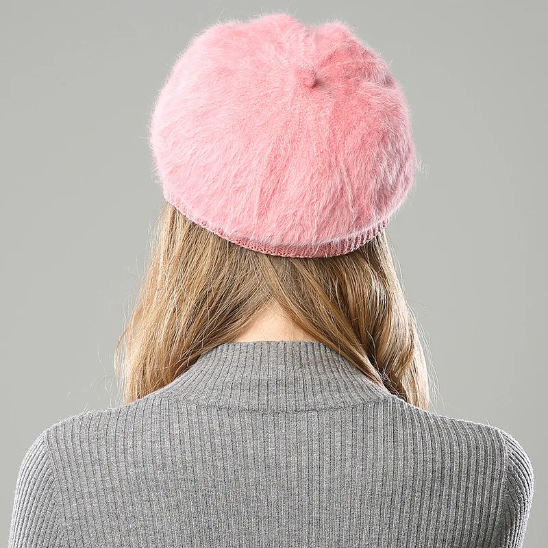 Осенне-зимняя женская шерстяная Повседневная двухслойная берет Femme 2019 |