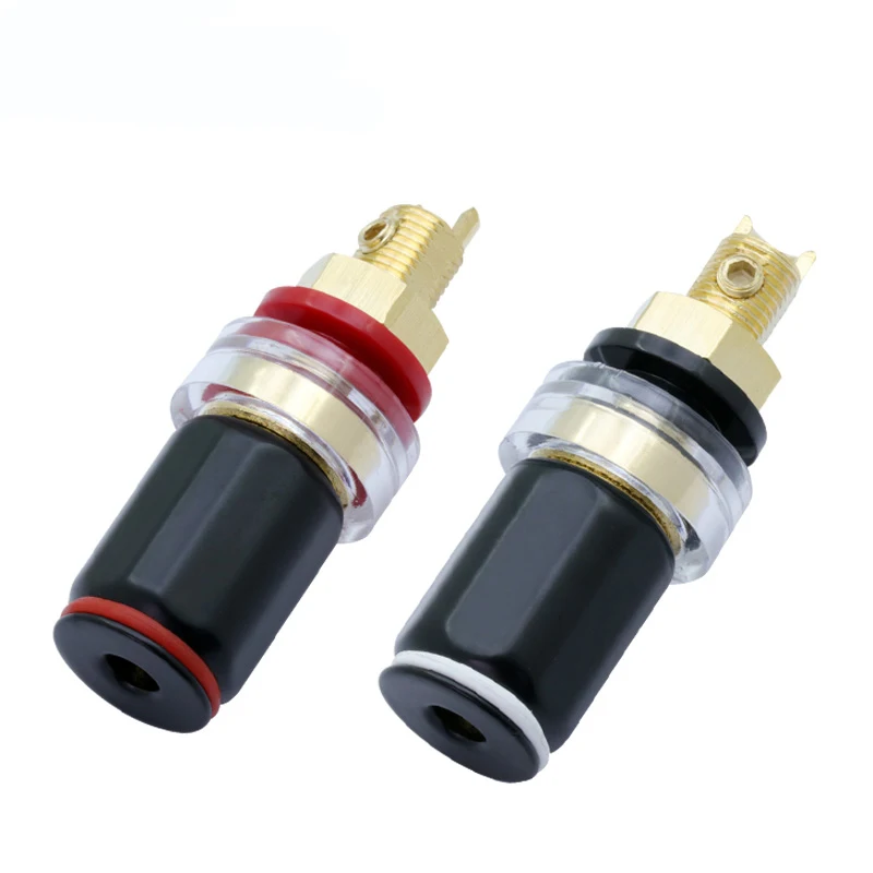 100 шт. позолоченные клеммы из чистой меди для Hi Fi колонок блок усилитель аудио 50 мм